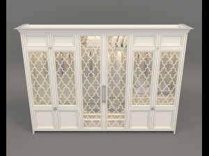 european style wardrobe 3D 模型