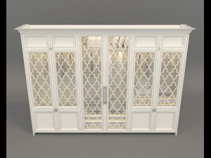 european style wardrobe 3D Model