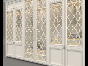 european style wardrobe 3D 模型