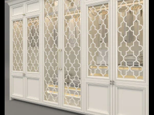 european style wardrobe 3D Model