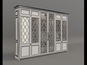 european style wardrobe 3D 模型