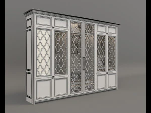 european style wardrobe 3D Model