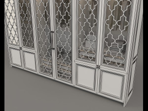 european style wardrobe 3D 模型