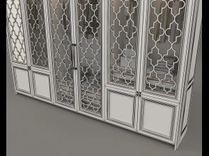european style wardrobe 3D Model