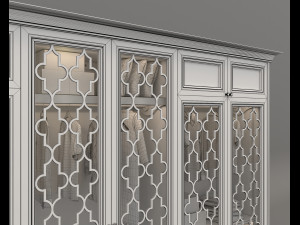 european style wardrobe 3D 模型