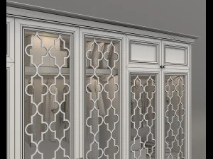 european style wardrobe 3D Model