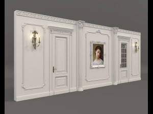 classic interior wall decoration 5 3D Model