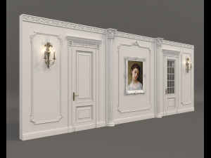 classic interior wall decoration 5 3D मॉडल