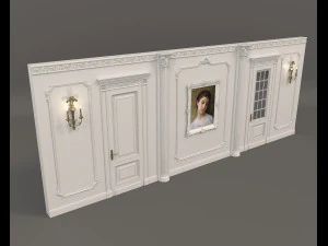 classic interior wall decoration 5 3D Model