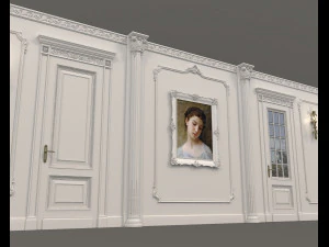 classic interior wall decoration 5 3D Model