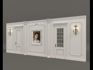classic interior wall decoration 5 3D Model