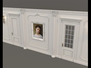 classic interior wall decoration 5 3D Model