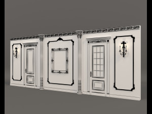 classic interior wall decoration 5 Model 3D