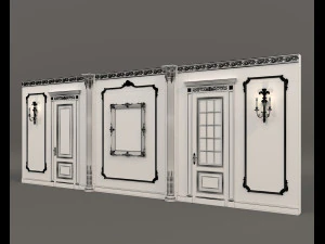 classic interior wall decoration 5 3D Model