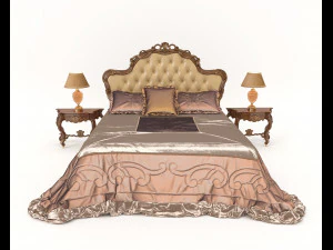 european style bed 13 3D Model