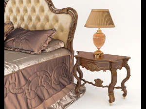 european style bed 13 3D Model