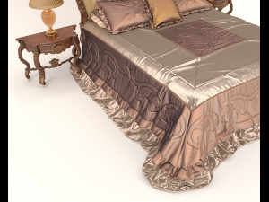 european style bed 13 3D 모델
