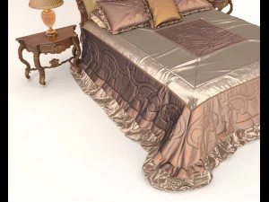 european style bed 13 3D Model