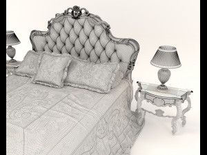 european style bed 13 3D 모델