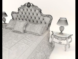 european style bed 13 3D Model