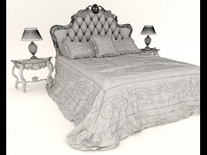 european style bed 13 3D 모델