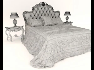 european style bed 13 3D Model