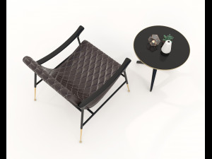 relaxing chairs and coffee table 5 3D Модель