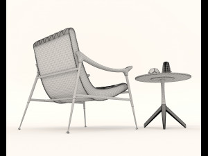 relaxing chairs and coffee table 5 3D Модель