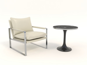 relaxing chair and coffee table 6 3Dモデル