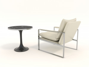 relaxing chair and coffee table 6 3D मॉडल