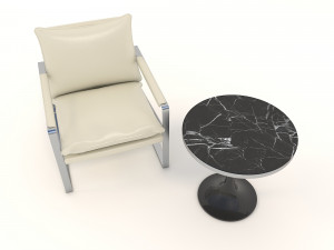 relaxing chair and coffee table 6 3D मॉडल