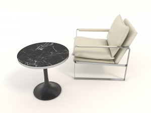 relaxing chair and coffee table 6 3D मॉडल