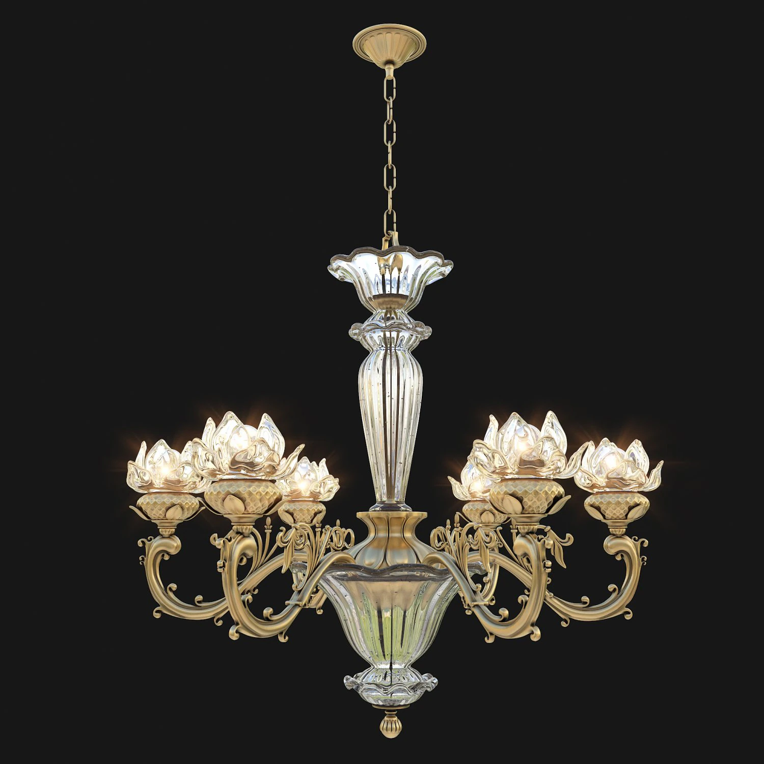 classic chandelier 3D Model .c4d .max .obj .3ds .fbx .stl .blend 