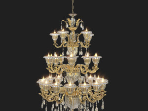 classic chandelier 2 3D Model