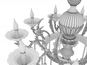 classic chandelier 3 3D Model