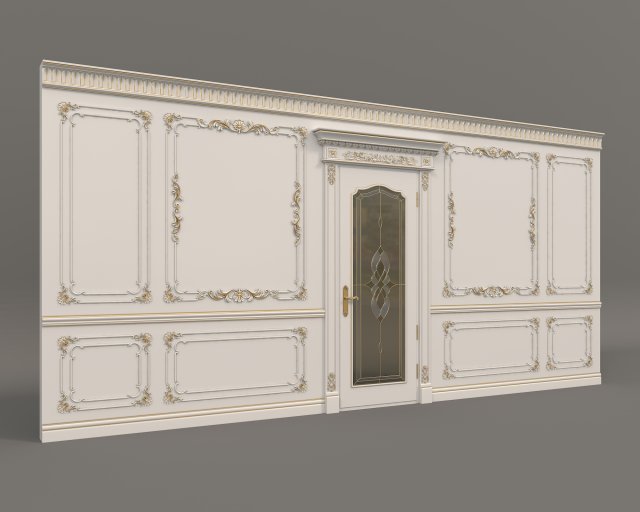 classic interior wall decoration 6 Model 3D .c4d .max .obj .3ds .fbx .stl .blend 