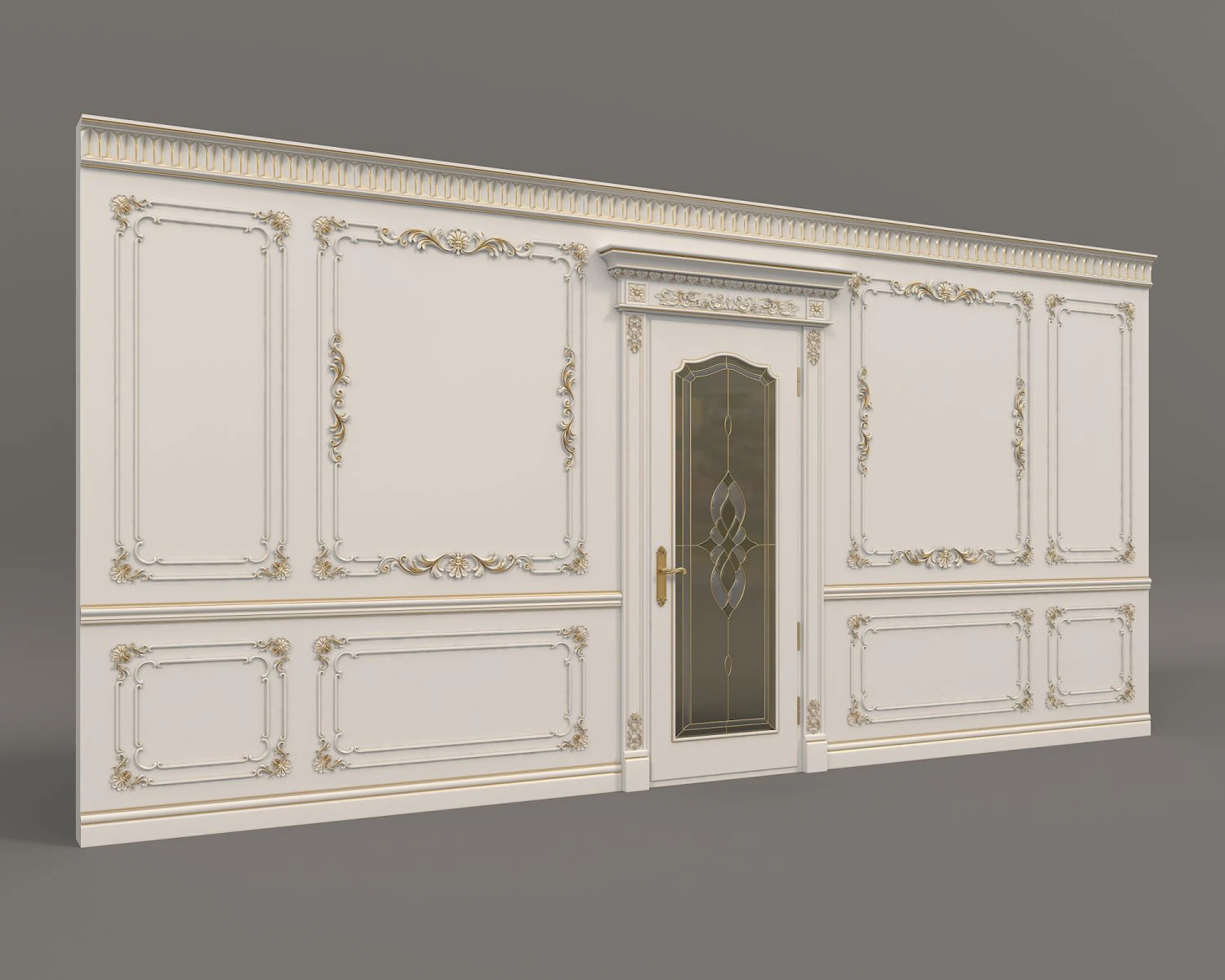 classic interior wall decoration 6 3D Model .c4d .max .obj .3ds .fbx .stl .blend 