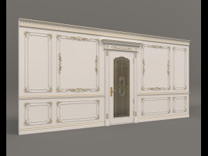 classic interior wall decoration 6 3D Model
