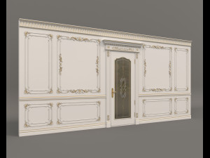 classic interior wall decoration 6 Modèle 3D