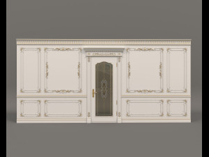 classic interior wall decoration 6 Model 3D