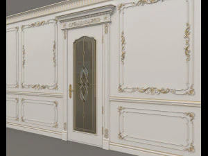 classic interior wall decoration 6 3D Model