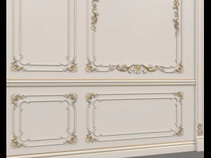 classic interior wall decoration 6 3D Model