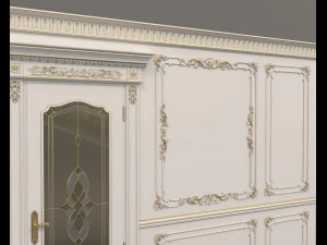 classic interior wall decoration 6 3D Model