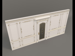 classic interior wall decoration 6 Model 3D