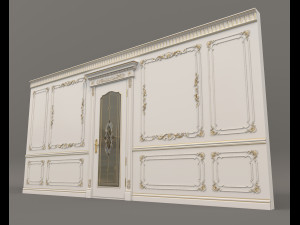 classic interior wall decoration 6 Model 3D