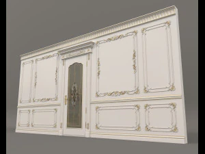 classic interior wall decoration 6 3D Model