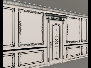 classic interior wall decoration 6 3D Model