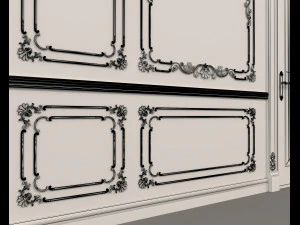 classic interior wall decoration 6 3D Model