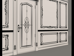 classic interior wall decoration 6 Model 3D