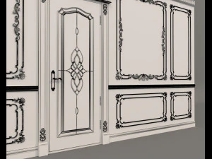 classic interior wall decoration 6 3D Model
